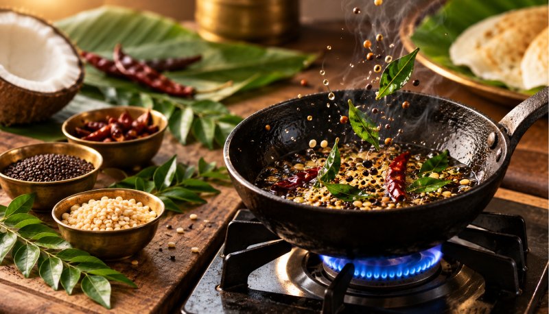 South Indian Tempering (Tadka): Ingredients and Order